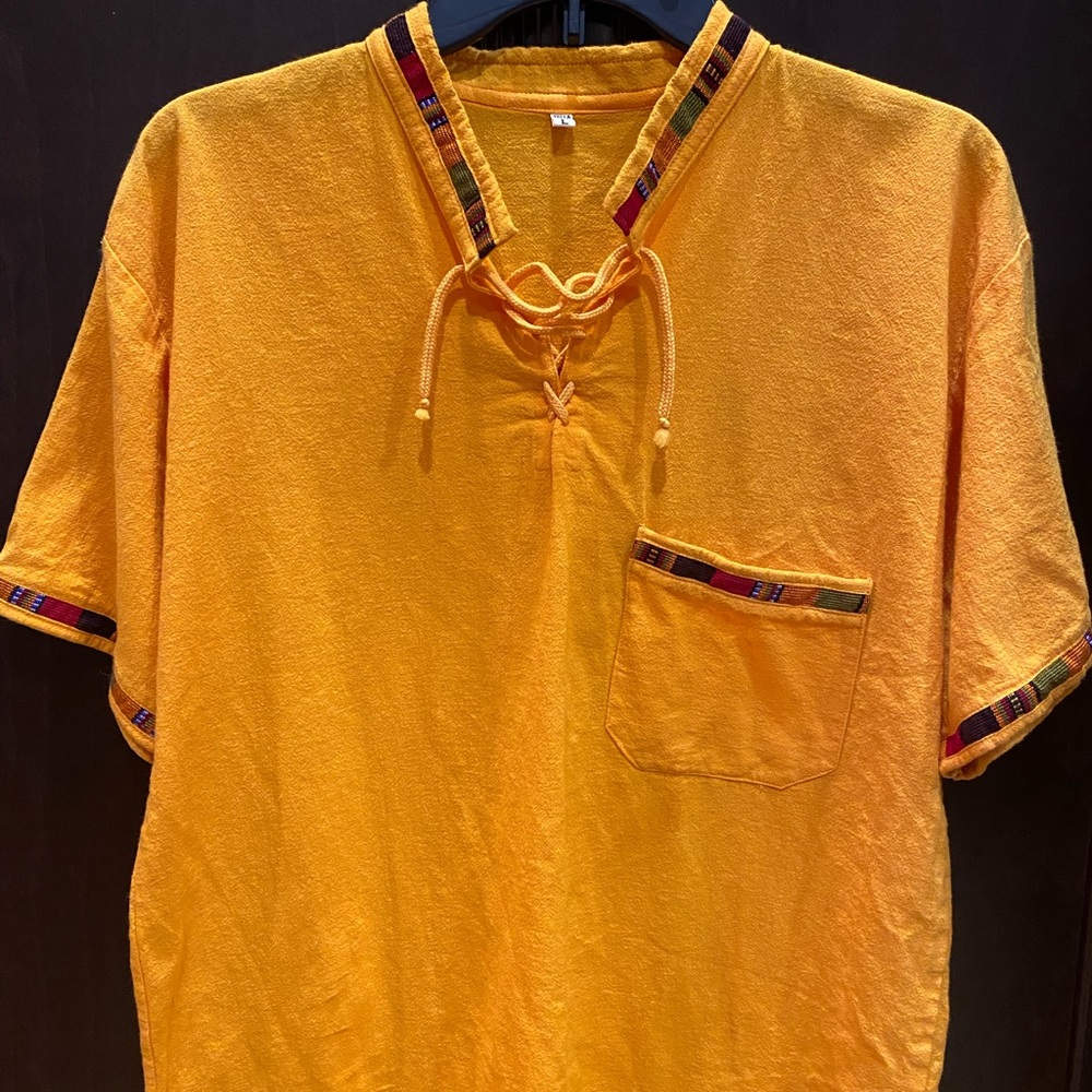 Talla designer shirt, yellow-gold, size L